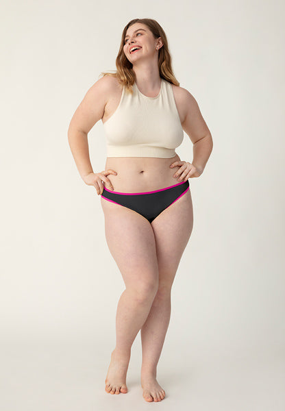 Neione absorbent leakproof panties in high-cut bikini style