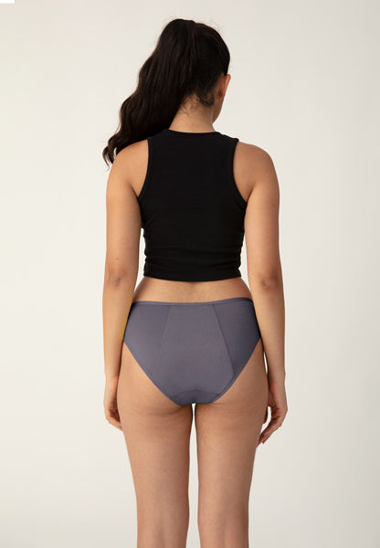 Neione absorbent period panties in high-cut bikini underwear
