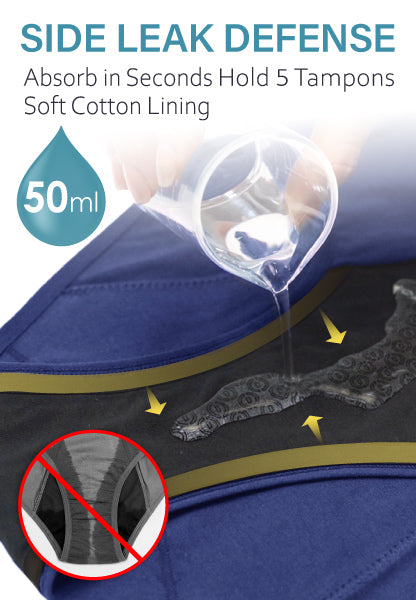 Neione Period Underwear with Side Leak Protection for women