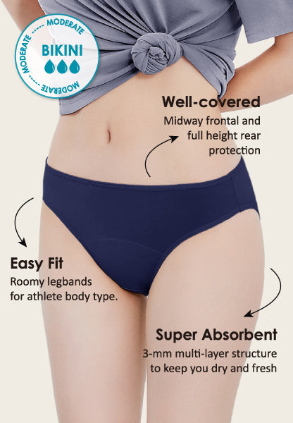 Neione Absorbent Leak Proof Bikini Panties