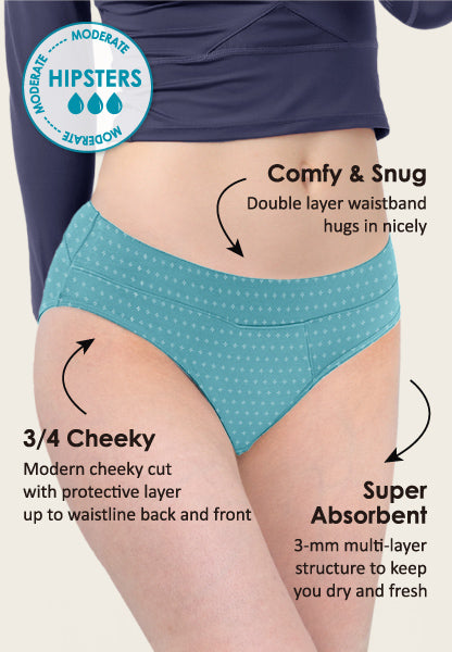 Neione Absorbent Hipster Panties