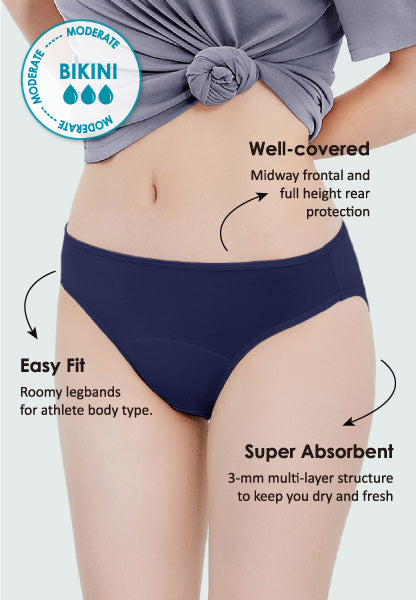 Neione Absorbent Bikini Panties Period Underwear