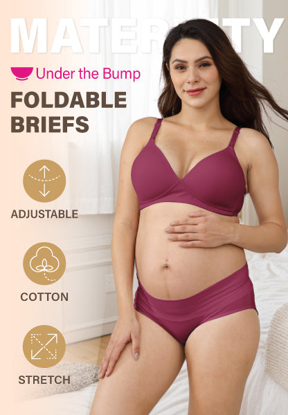 Fold Over Maternity Underwear Briefs
