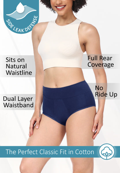 High Waist Cotton Period Full Briefs