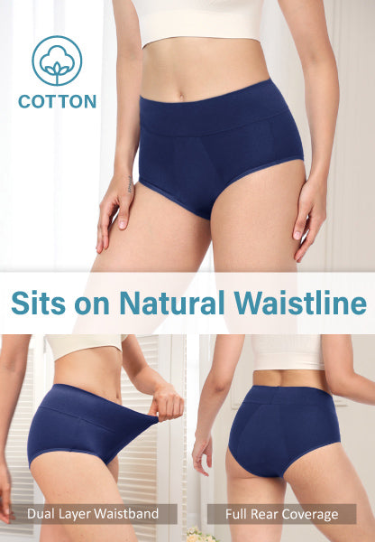 Neione cotton leakproof underwear high waisted no rolling