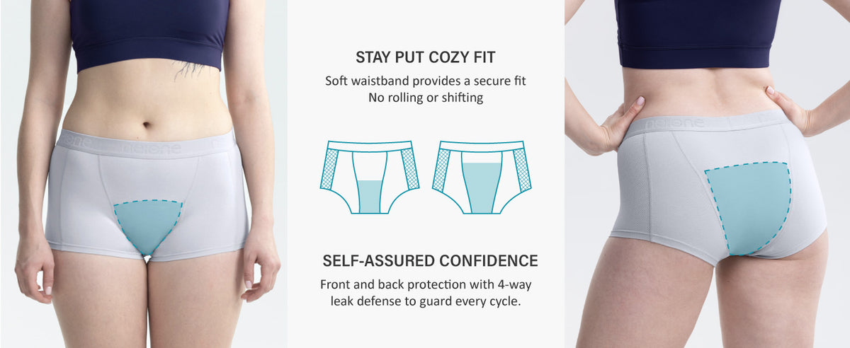 High Waist Cotton Boyshort Period Panties
