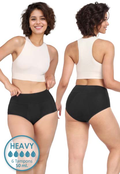 heavy flow period underwear black