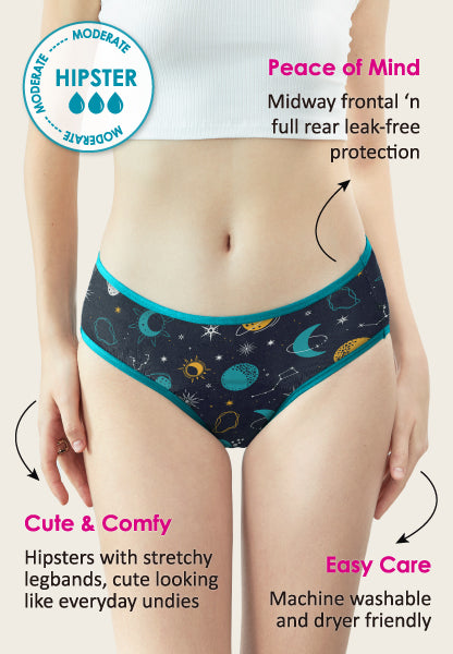 Period Underwear for women,Absorbent Hipster Period Panties for women and  teens