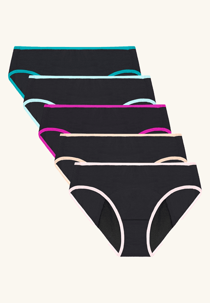 Neione cheeky menstrual bikini briefs period proof