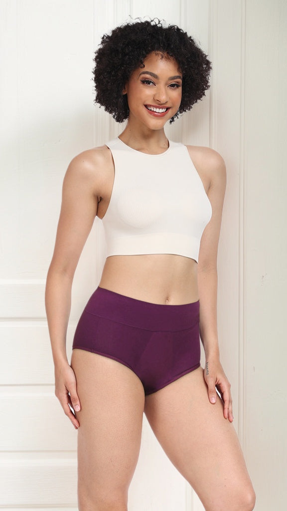 High Waist Cotton Period Full Briefs
