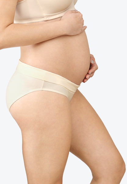 XL-Red)Women Maternity Panties Under The Bump Underwear High Waist